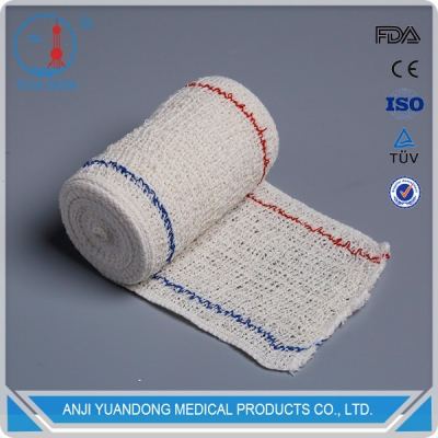 Crepe elastic bandage（Red and blue line）